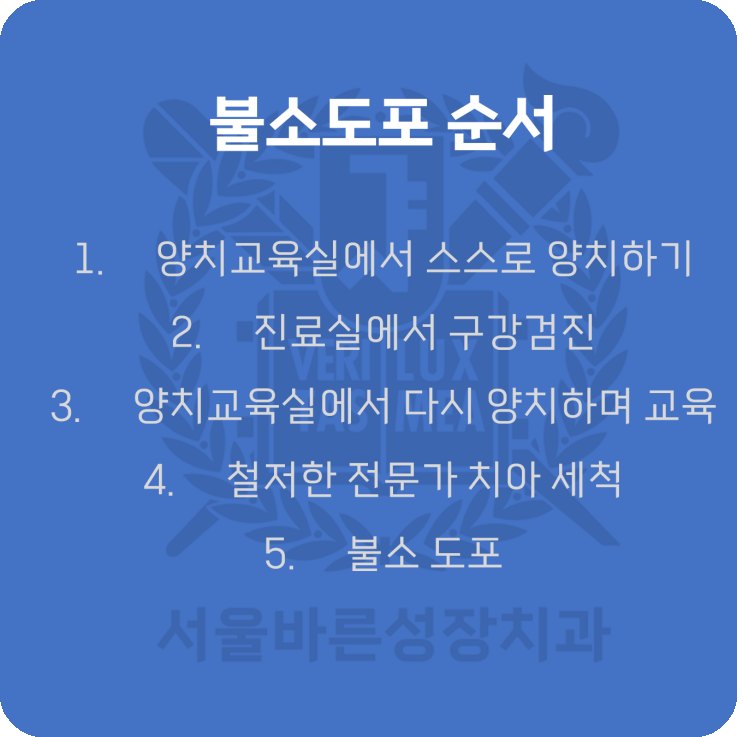 불소도포 진행 순서