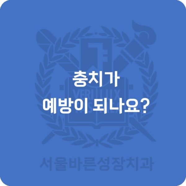 충치 치료보다 예방이 쉽습니다 안내